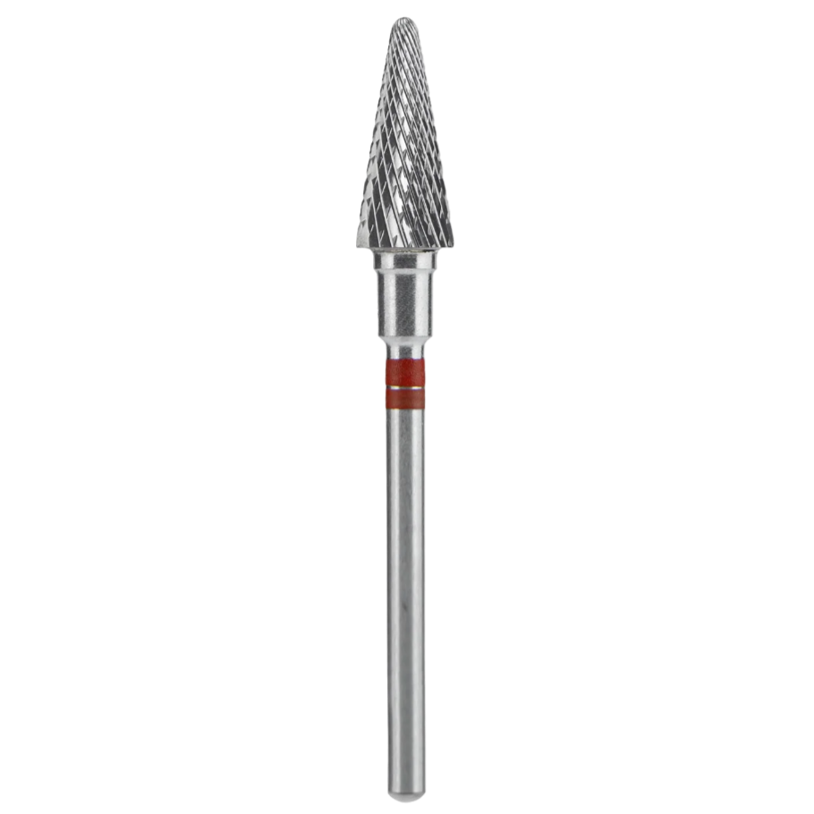 CARBIDE NAIL DRILL BIT FOR LEFT-HANDED USERS, "CONE" RED EXPERT, HEAD DIAMETER 6/14MM (FT73R060/14) (#205) -STALEKS™