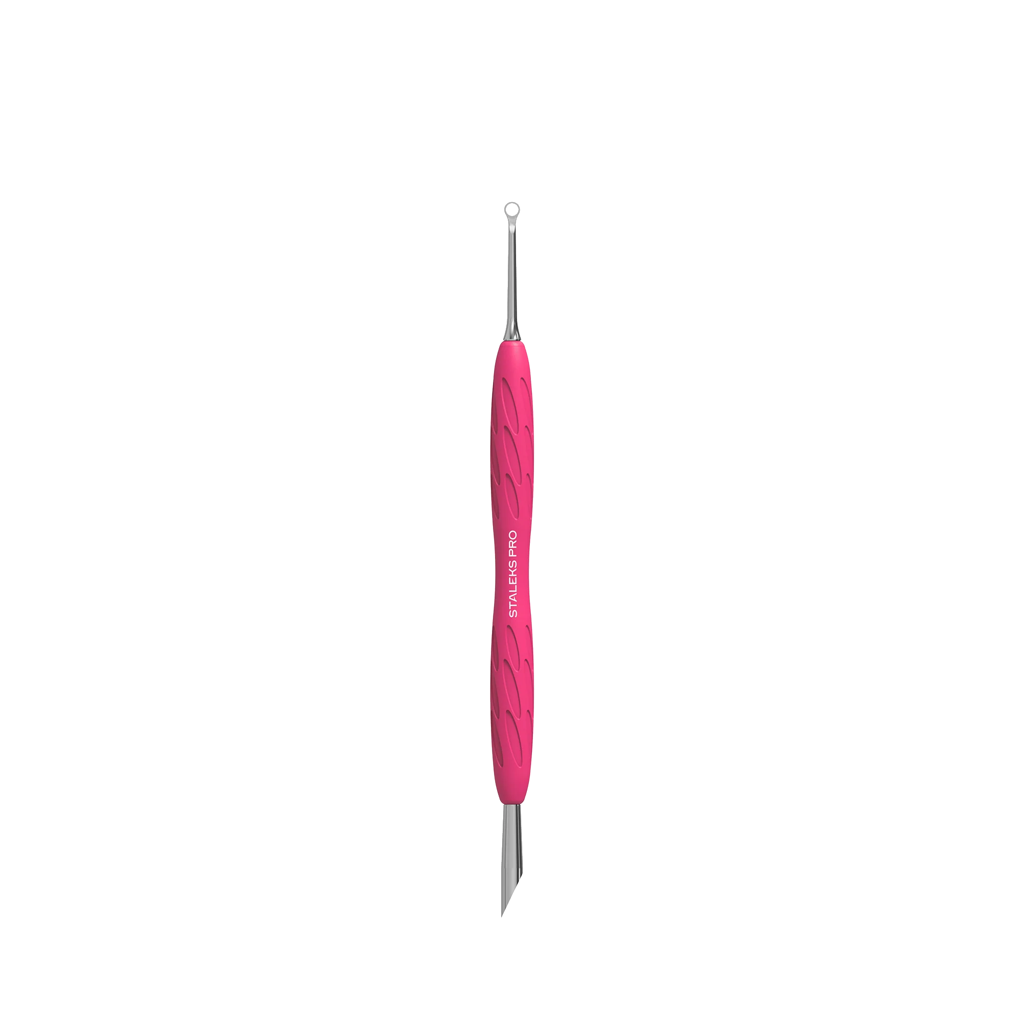 Manicure Pusher With Silicone Handle "Gummy" UNIQ 11 TYPE 2 (Slanted Pusher + Ring) PQ-11/2 STALEKS