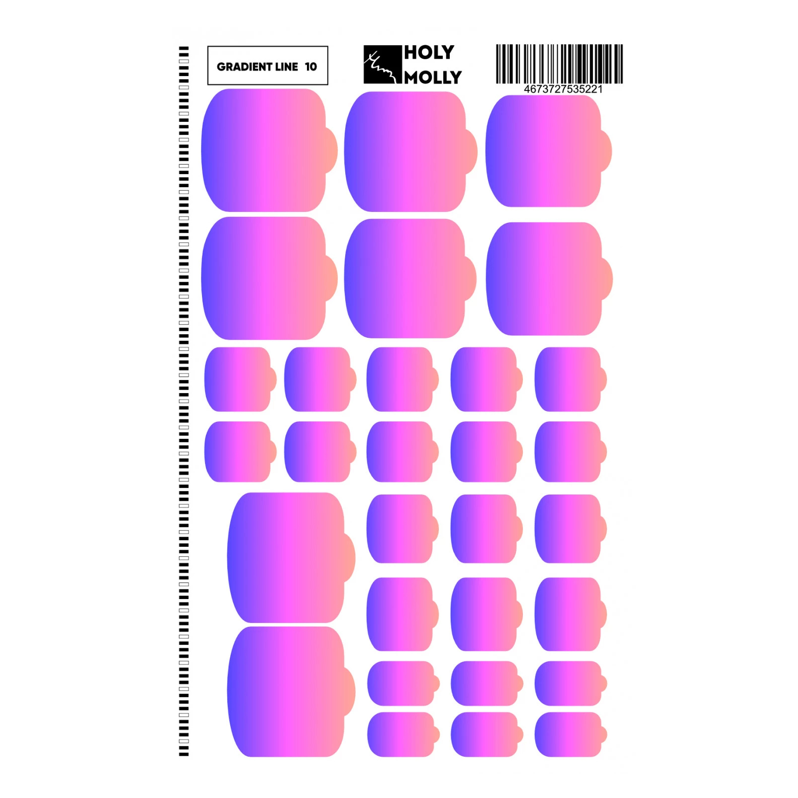 PEDICURE FILM GRADIENT LINE #10- HOLY MOLLY