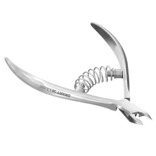 STALEKS Pro Smart 30 Professional Spring Cuticle Nippers 1/4 Jaw 0.12 Inch 3 mm Ns-30-3