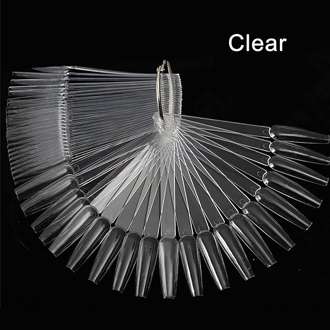 Clear Ballerina Nail Tips (swatch)