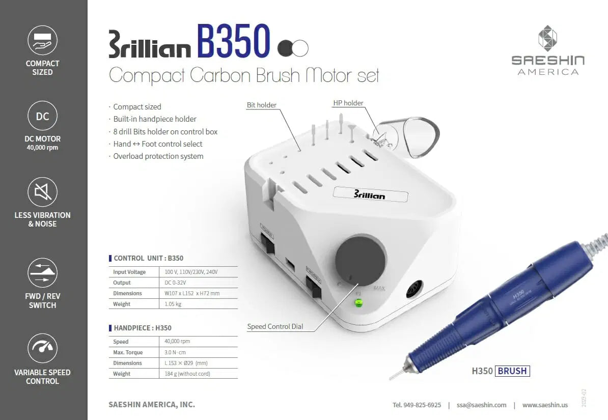 BRILLIAN DRILL B350/H350(BLUE) 35K SET(3/32″) (MADE IN KOREA) -SAESHIN