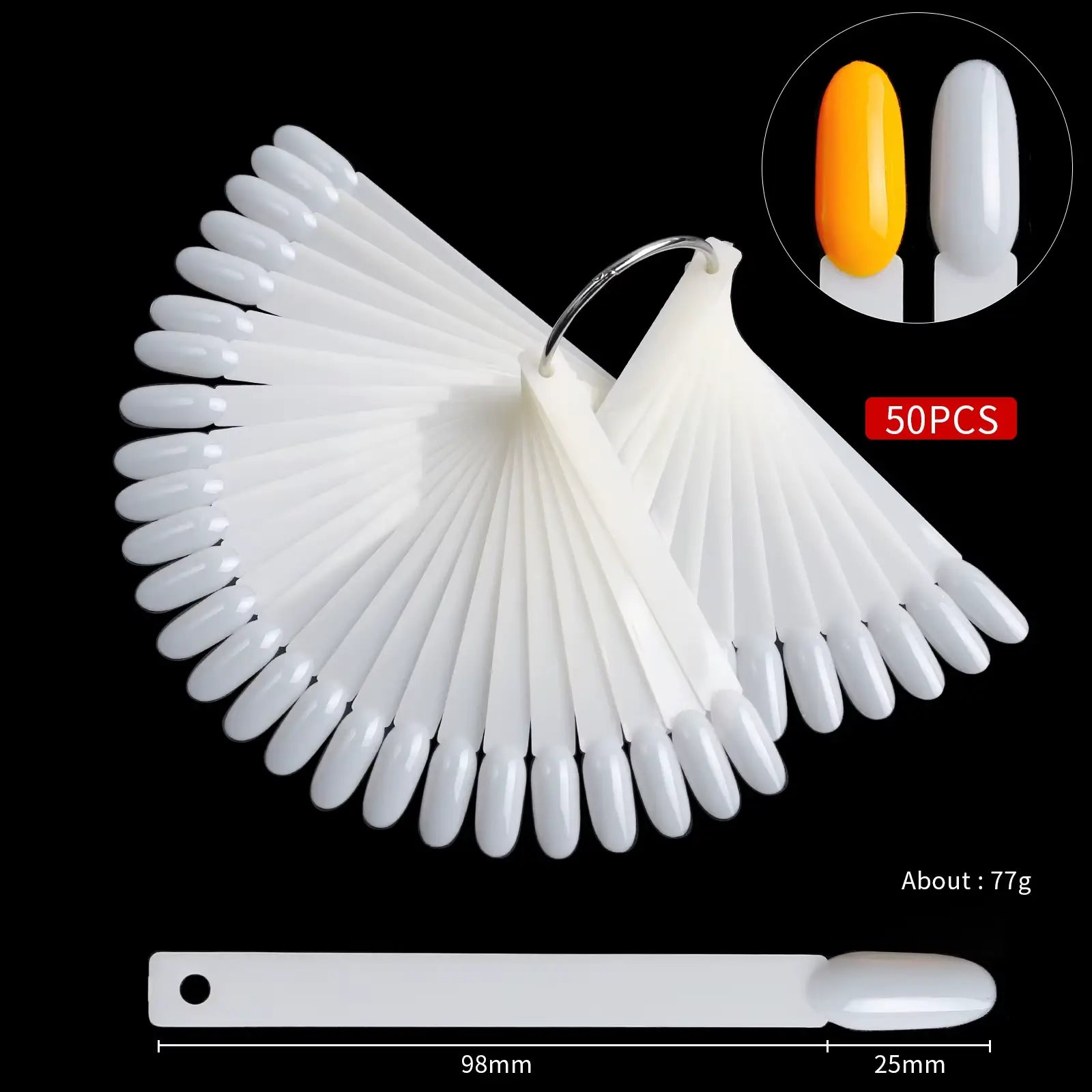 Natural Nail Tips Almond (swatch)