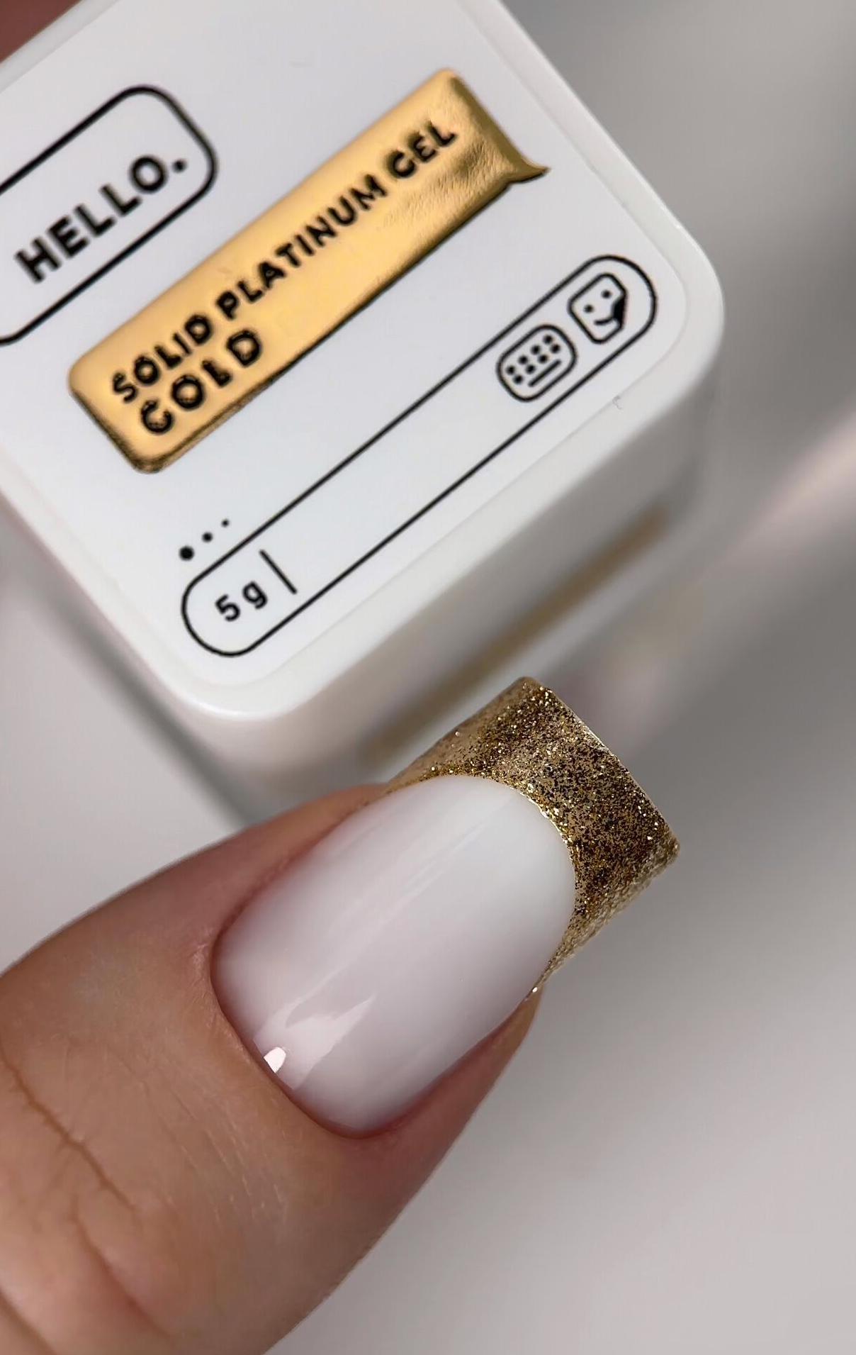 SOLID PLATINUM GEL, GOLD, 5 G -HELLO