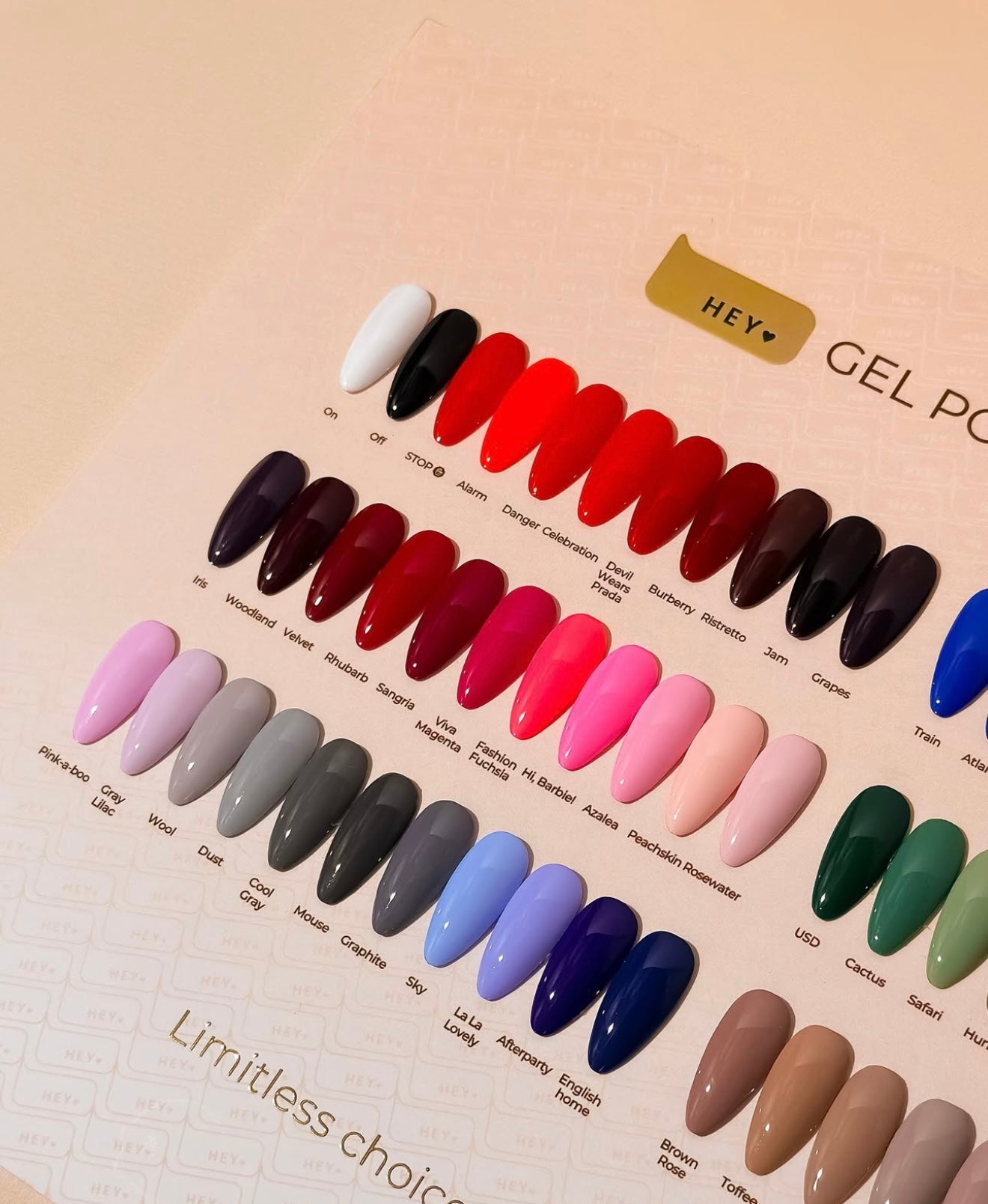 Color Gels Box (66 colors), 15 ML -HELLO