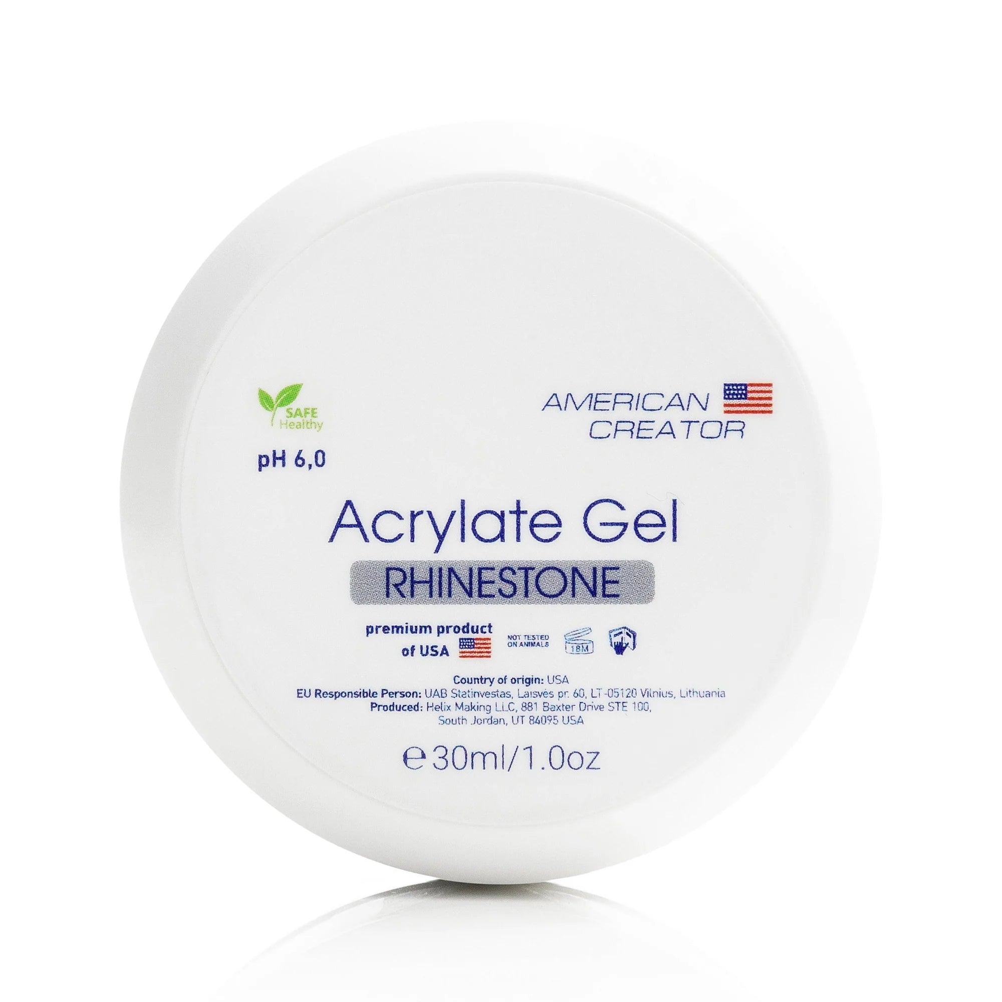 American Creator - Acrylate Gel Rhinestone (White), 30ml