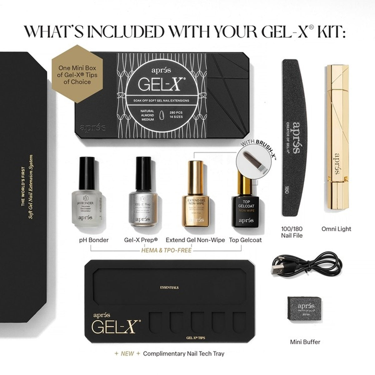Apres Signature Gel-X Kit+mini Gel-X Tip Box (NAM) 2025
