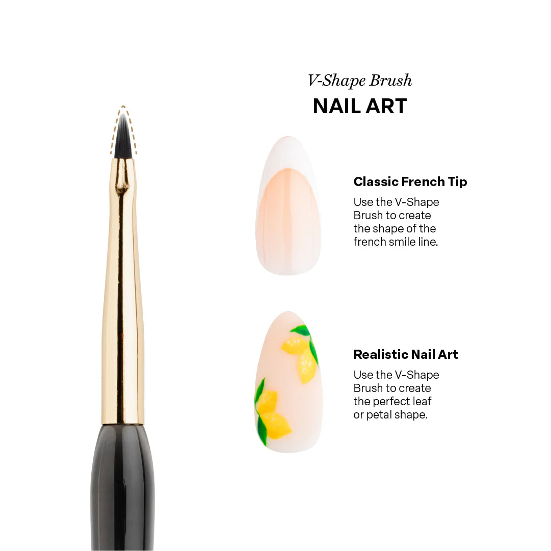Apres V-Shape Brush Nail Art