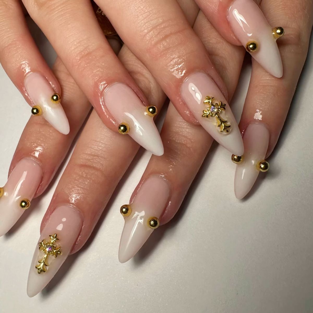 3D Pearl Beads Nail Charms (12 Grid Set) – Gold & Silver