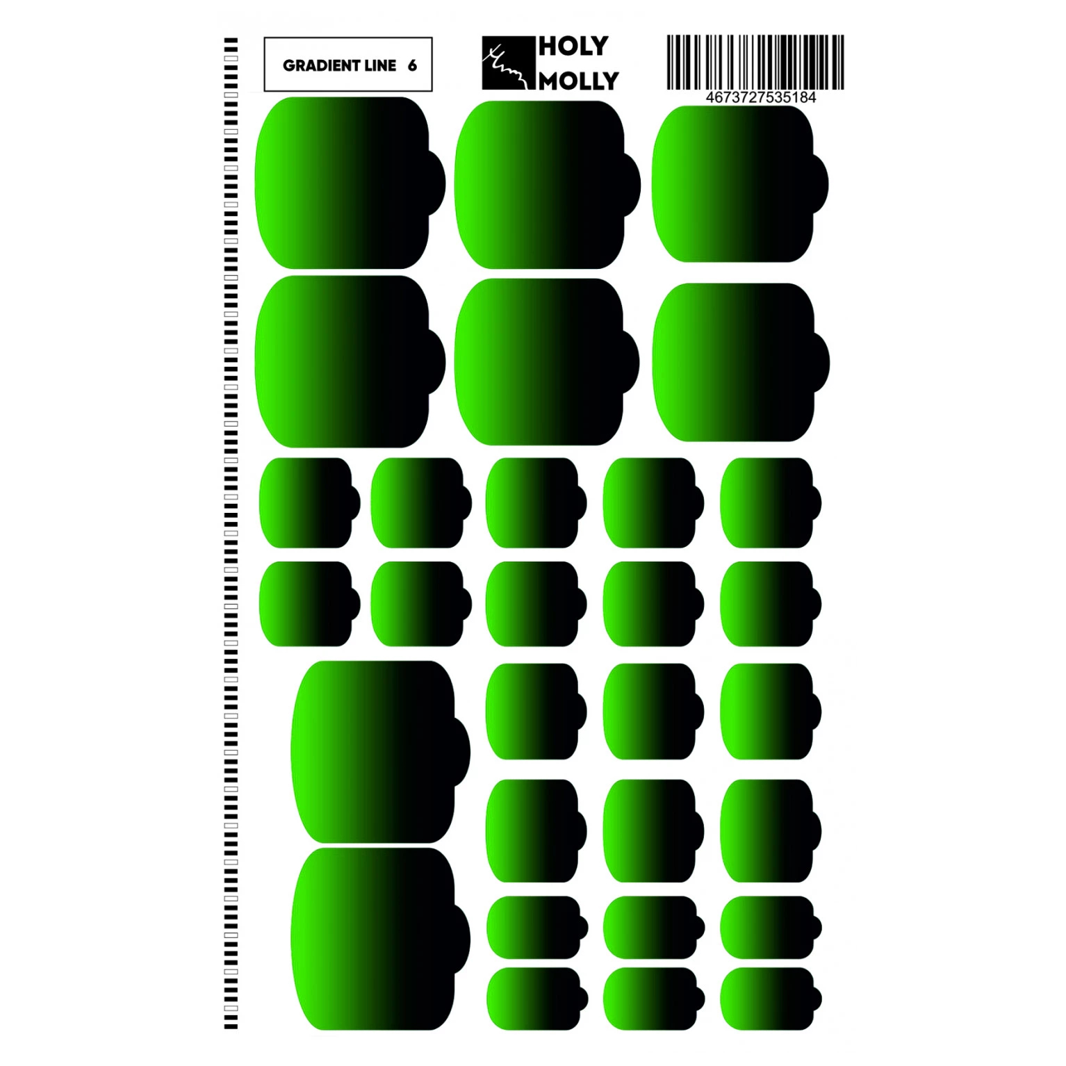 PEDICURE FILM GRADIENT LINE #6- HOLY MOLLY
