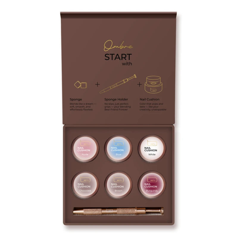 HEYLOVE - Nail Cushion Set Brown, 6pcs