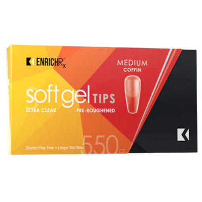 Kupa - Gelfinity EnrichRx Soft Gel Tips Coffin Medium, 550pc