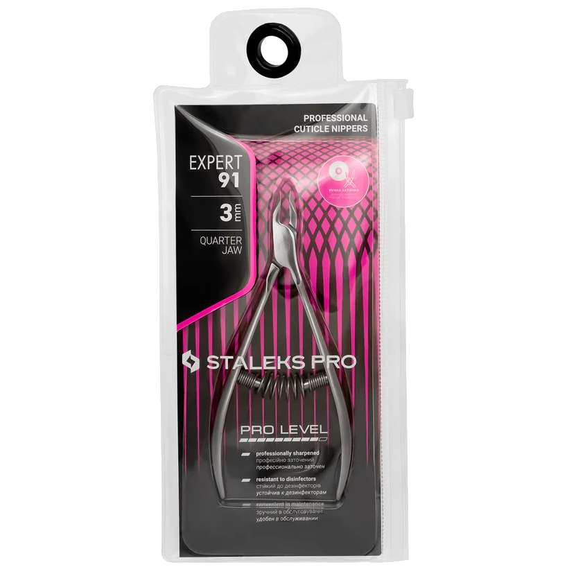 STALEKS Pro Expert 91 Professional Cuticle Nippers 3 mm Ne-91-3
