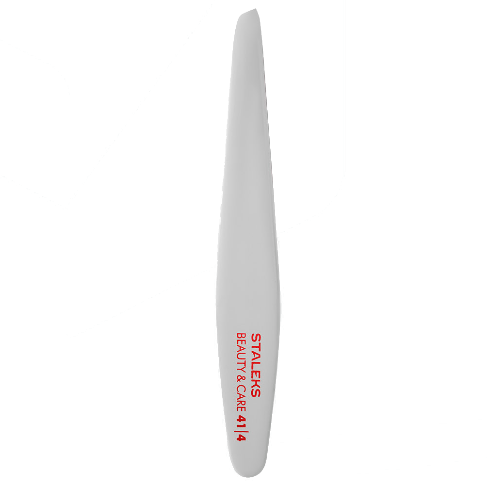 STALEKS BEAUTY & CARE 41 TYPE 4 EYEBROW TWEEZERS COMPACT SIZE SLANT WHITE TBC-41/4- STALEKS™
