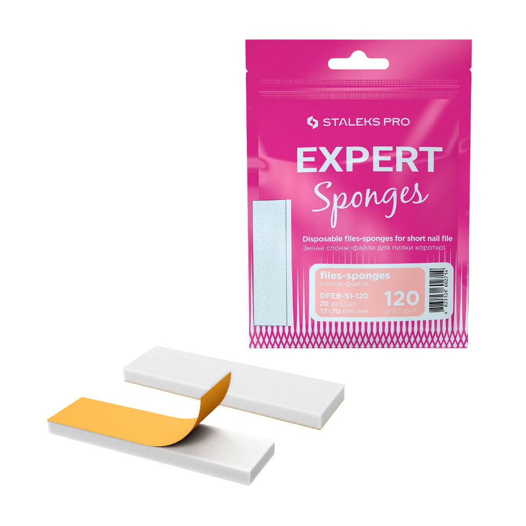 STALEKS - Disposable Files-Sponges for Short Nail File Expert 51 120 Grit, 20pcs
