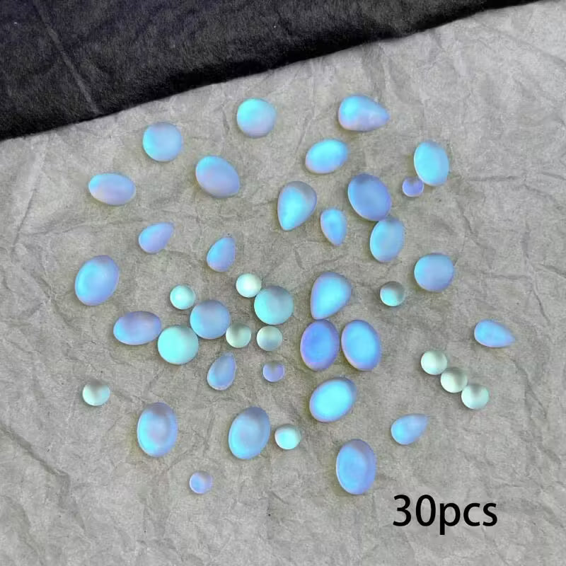 Nail Art with Oval Water Drop Rhinestones