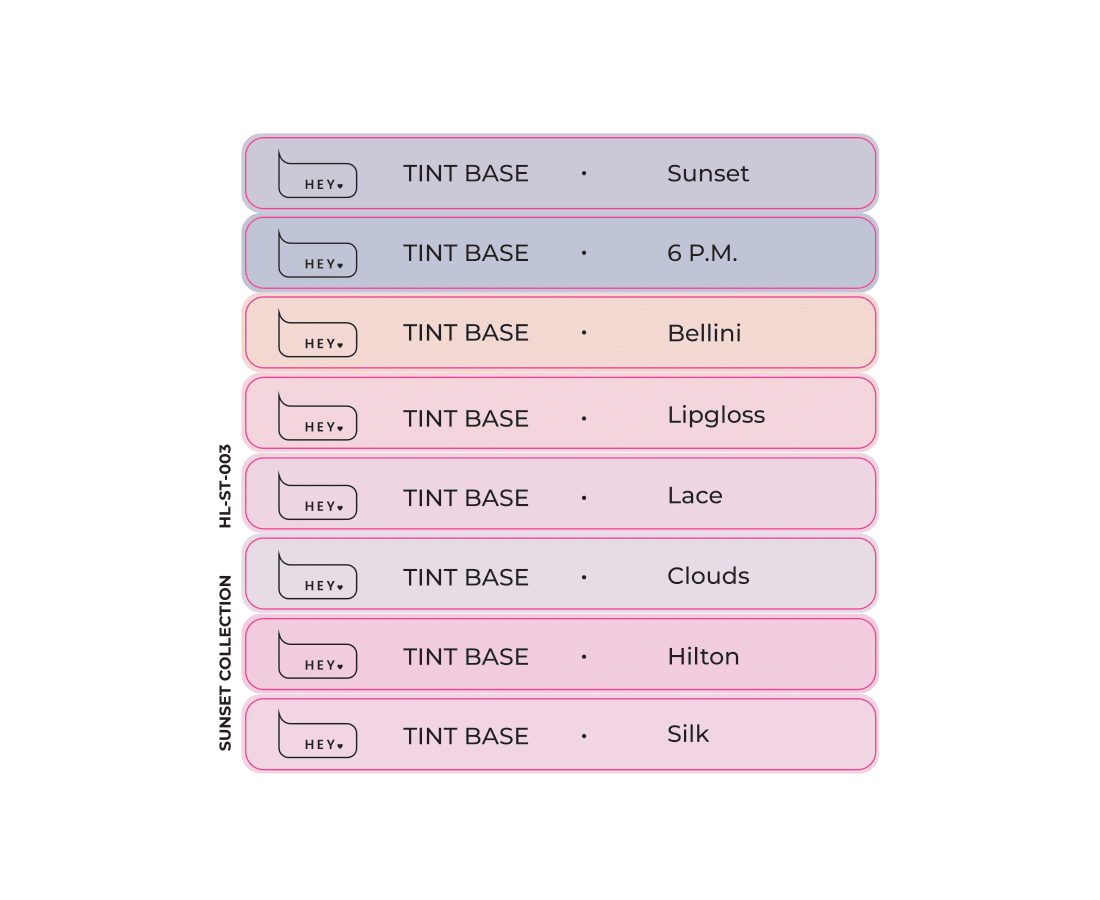 Stickers for swatches- Sunset collection- #3 - HeyLove
