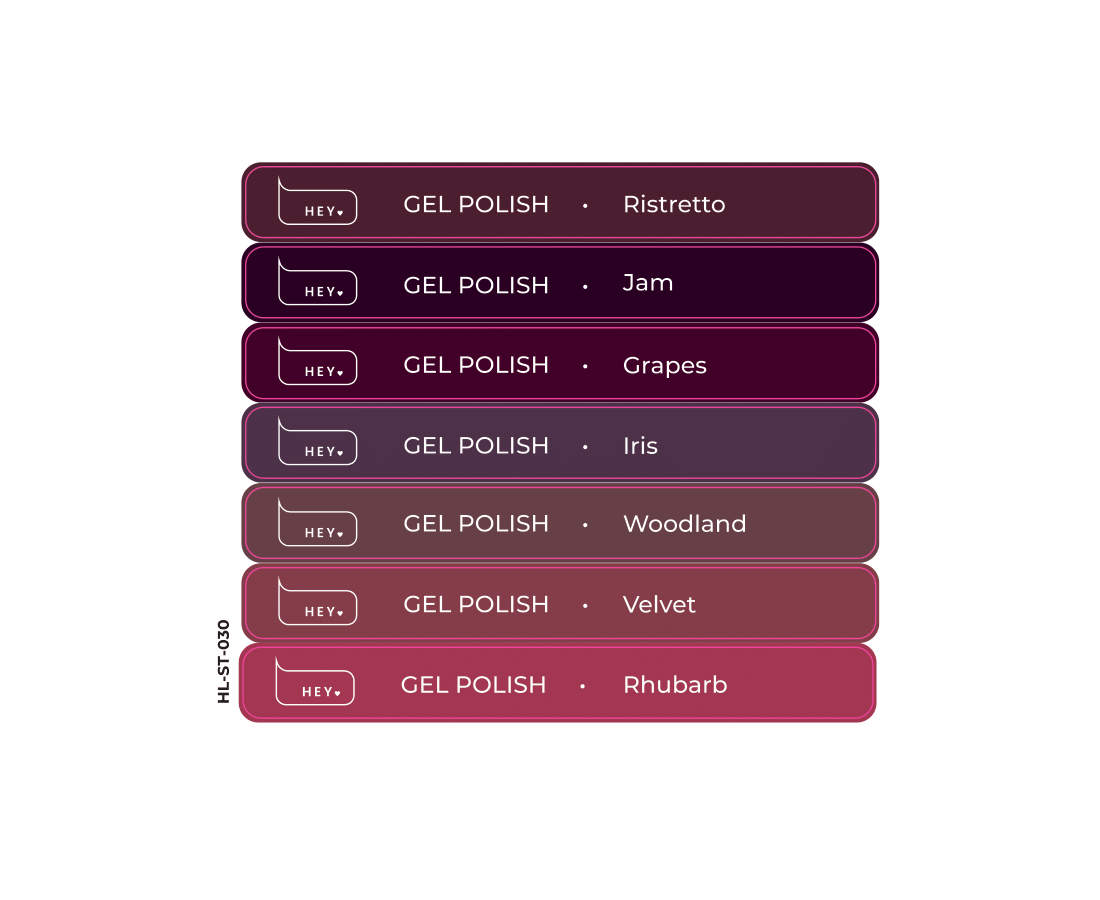 Stickers for swatches- Polish 30 collection- #30- HeyLove