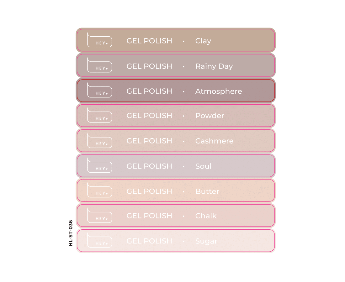 Stickers for swatches- Polish 36 collection- #36- HeyLove