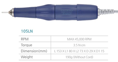 SAESHIN Strong Drill 210 / 105LN Blue  45K RPM (BEST SELLING MODEL)