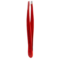 STALEKS PRO EXPERT 11/4R EYEBROW TWEEZERS (SLANT, RED COLOR) TE-11/4R - STALEKS™