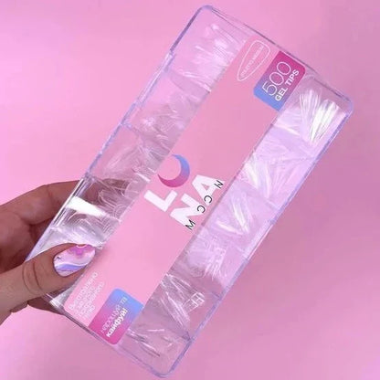 GEL TIPS COFFIN LONG (500PCS) - LUNA