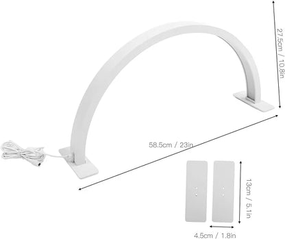 LED Light Desktop Half Moon Nail Desk Lamp Table