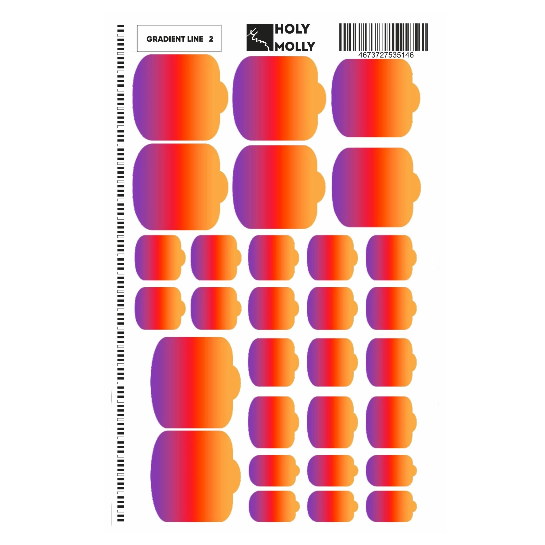 PEDICURE FILM GRADIENT LINE #2- HOLY MOLLY