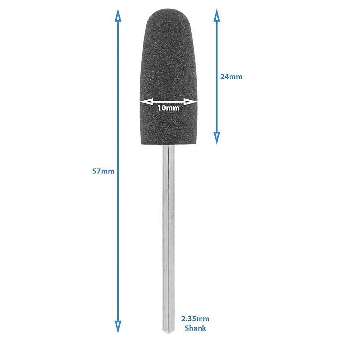 SILICONE POLISHER #, THICK ROUNDED BULLET, Gray