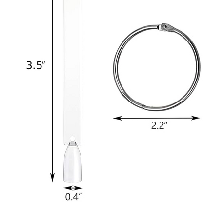 CLEAR SWATCH NAIL TIPS  Transparent (short -3.5 inch)