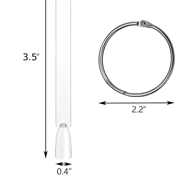 CLEAR SWATCH NAIL TIPS  Transparent (short -3.5 inch)