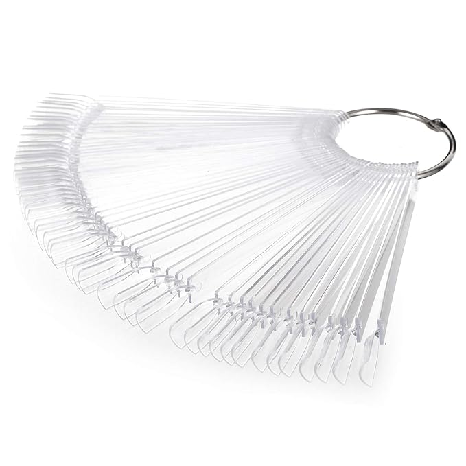 CLEAR SWATCH NAIL TIPS  Transparent (short -3.5 inch)
