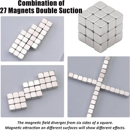 27Pcs -Cat Eye Nail Magnet Tool Square Magnet