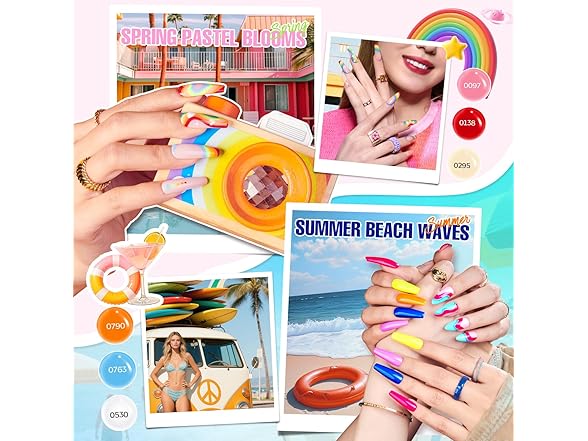 MEFA 60 Pcs Gel Nail Polish Kit with UV Light, 32 Colors All Seasons Nude Gel Nail Polish Set with Base and Matte/Glossy Glitter Top Coat