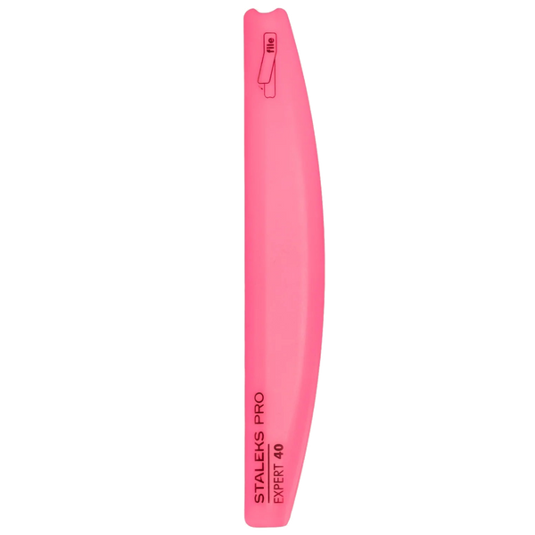 EXPERT 40 SLANTED PLASTIC NAIL FILE CRESCENT (BASE) PINK SPBE-40- STALEKS™