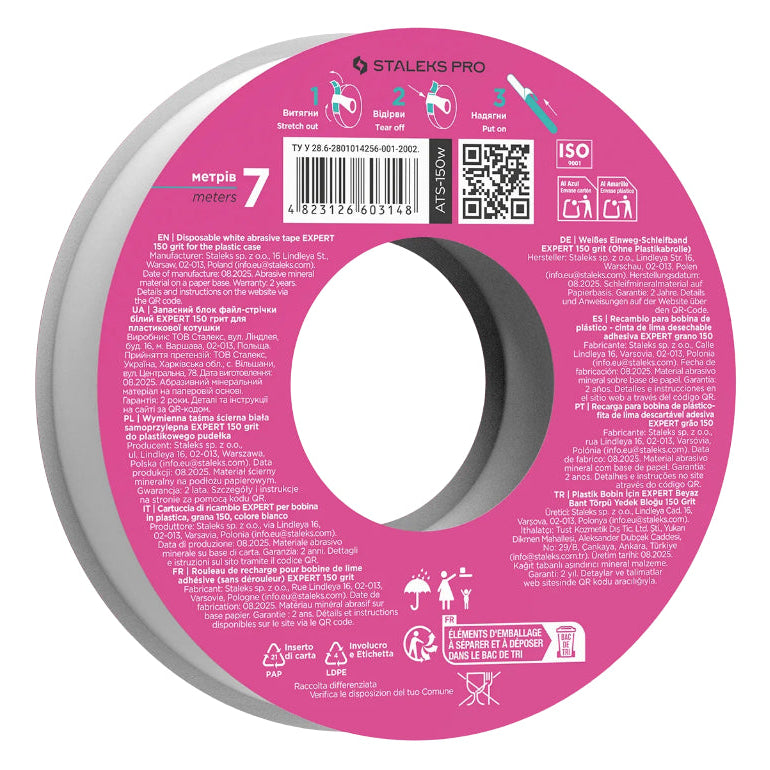 STALEKS PRO EXPERT REFILL ROLL FOR NAIL FILE WHITE (WITHOUT PLASTIC CASE)  ATS - STALEKS™