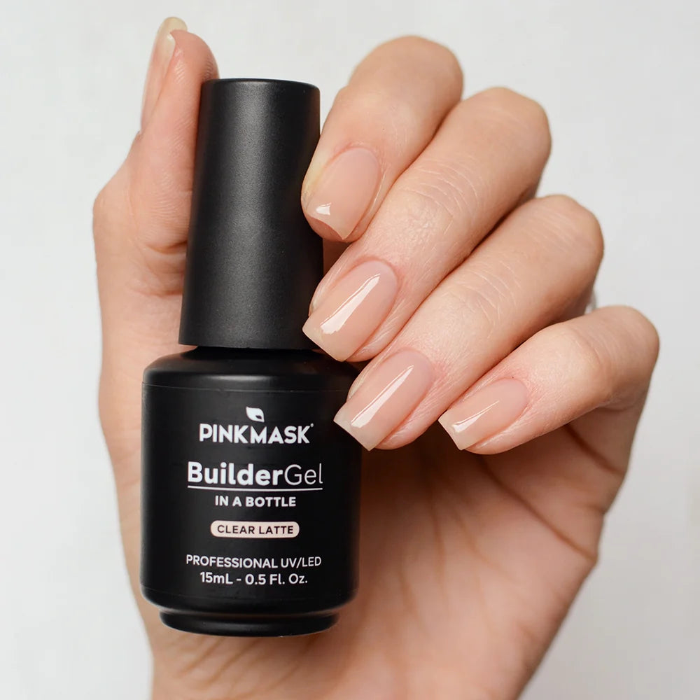 Pink Mask - Builder Gel in a Bottle Clear Latte