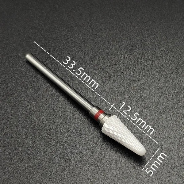 CERAMIC NAIL BIT FOR REMOVAL (CONE) RED #197, 1 PCS