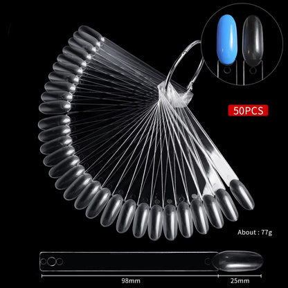 CLEAR NAIL TIPS ALMOND (swatch)