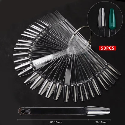 Clear Ballerina Nail Tips (swatch)