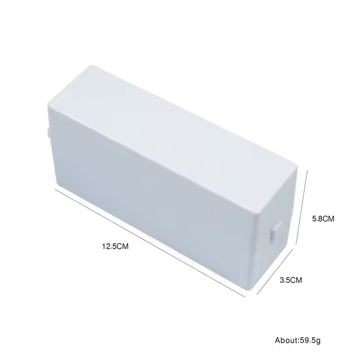 White 30 Holes Nail Drill Bit Empty Storage Box