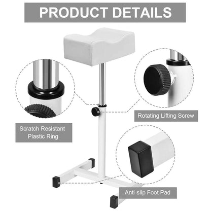 Adjustable Pedicure Foot Rest Stool 360° Rotating – Professional Nail Tech Foot Stand, Height Adjustable Pedicure Stool, Salon Foot Support