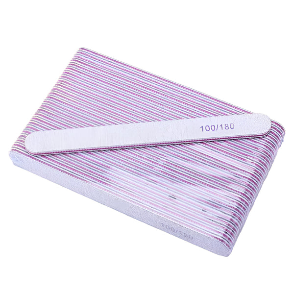 WIDE SIDE -NAIL FILES (100/180 grit) , 25 pcs