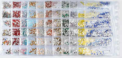 Crystal AB Nail Art Rhine Stone Colorful AB Colors Flat Bottom Mixed Sizes 3D Nail Art Decoration