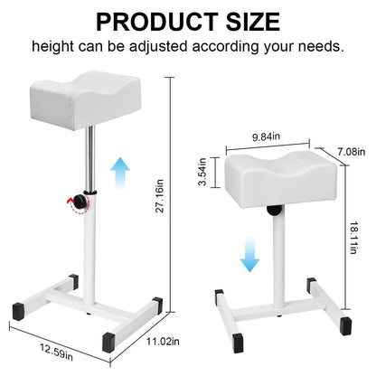 Adjustable Pedicure Foot Rest Stool 360° Rotating – Professional Nail Tech Foot Stand, Height Adjustable Pedicure Stool, Salon Foot Support