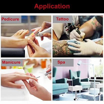 Adjustable Pedicure Foot Rest Stool 360° Rotating – Professional Nail Tech Foot Stand, Height Adjustable Pedicure Stool, Salon Foot Support