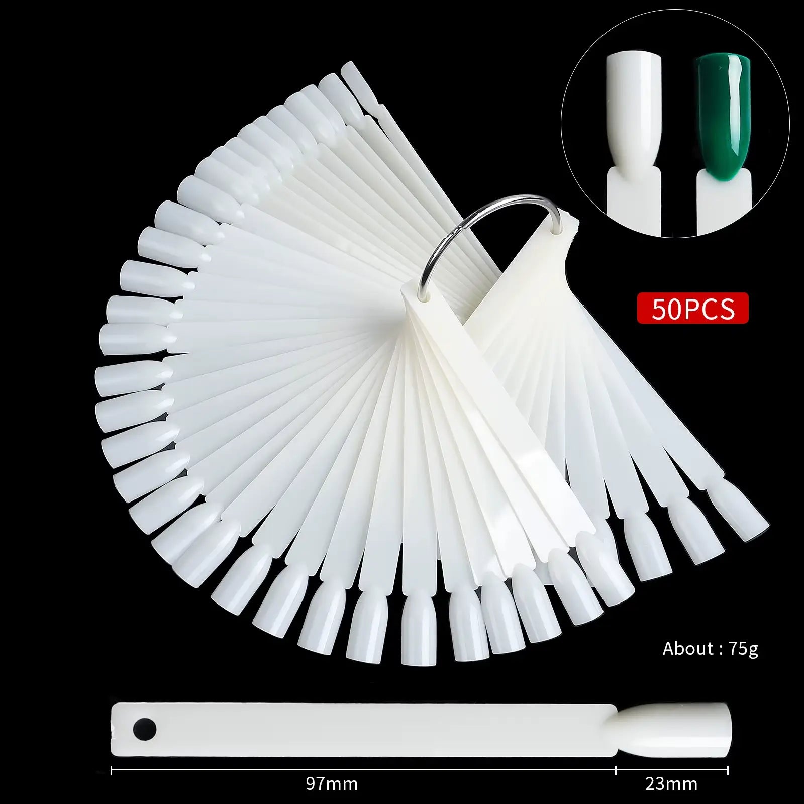 Natiral Nail Tips Transparent (swatch)