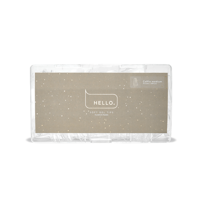 SOFT GEL TIPS COFFIN MEDIUM (500 PCS)  -HELLO™