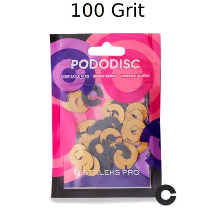 STALEKS PRO EXPERT UMBRELLA PODODISC RINGLIKE DISPOSABLE FILES SIZE S 15 MM DIAMETER REFILL PADS FOR PEDICURE DISC 50 PCS PDFR-15- STALEKS™