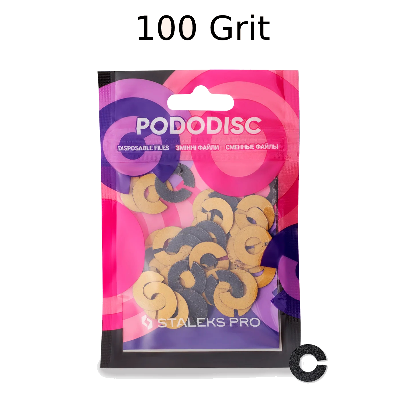 STALEKS PRO EXPERT UMBRELLA PODODISC RINGLIKE DISPOSABLE FILES SIZE S 15 MM DIAMETER REFILL PADS FOR PEDICURE DISC 50 PCS PDFR-15- STALEKS™
